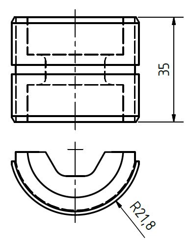 PH10-C - Presseinsatze für Rohrkabelschuhe und Verbinder (Normalausführung / Standard), Serie "C", "Klauke 13", CU10 mm²