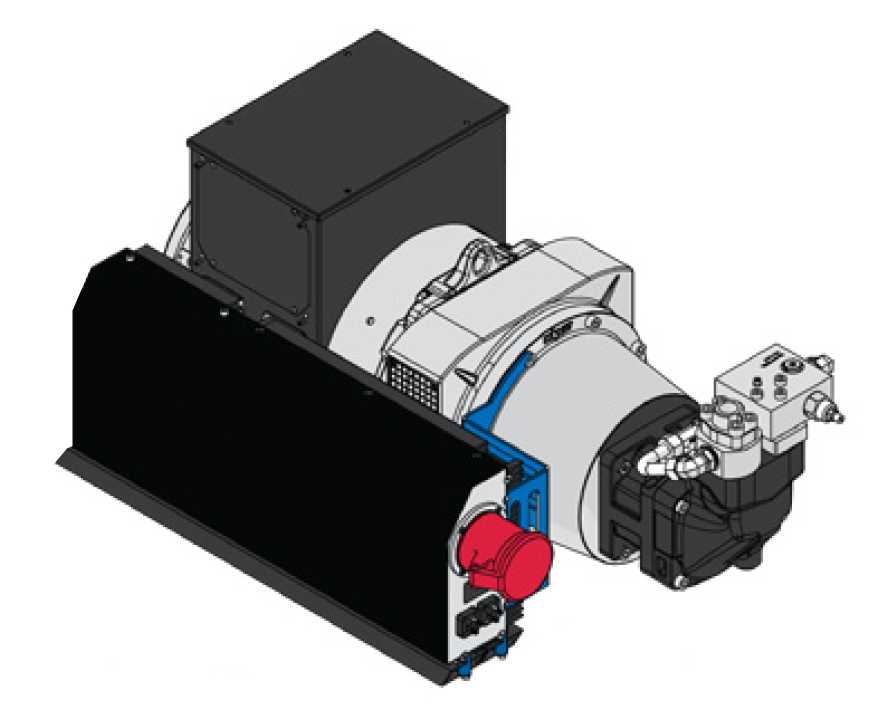 CMG-PRO40kW - Hydraulisch angetriebener Magnet-Generator 40 kW - Montage auf dem Magneten