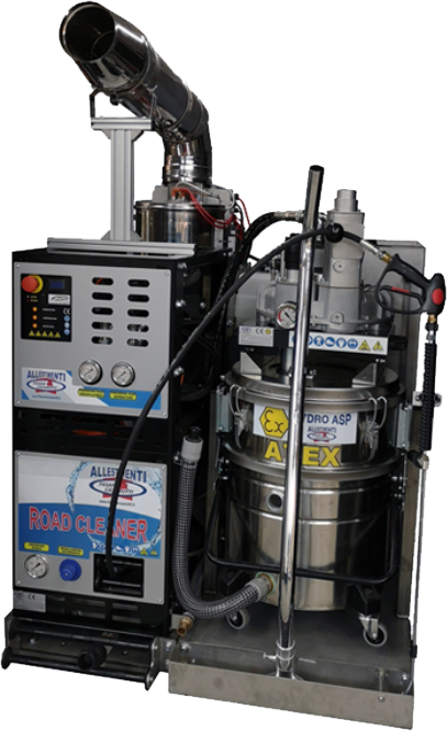 ROAD CLEANER RC-HC - Ölspurbeseitigung - Hochdruckreiniger mit Wassererhitzer und Vakuumsauger