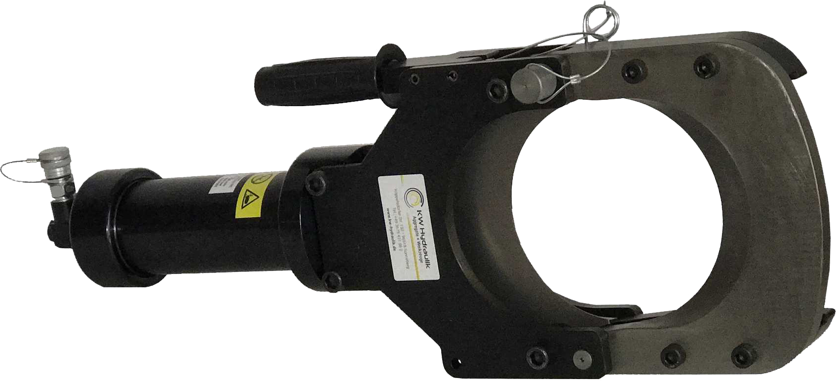 Sicherheitsschneidanlage mit Akku-Hydraulikpumpe für Kabel bis Ø 160 mm, bis max. 60.000 Volt, EN50340