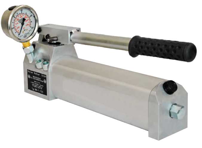 MHP2-1,3L - Hydraulische Handpumpe für einfachwirkende Werkzeuge, mit  Zweistufenhydraulik, 500/625/700/850 bar