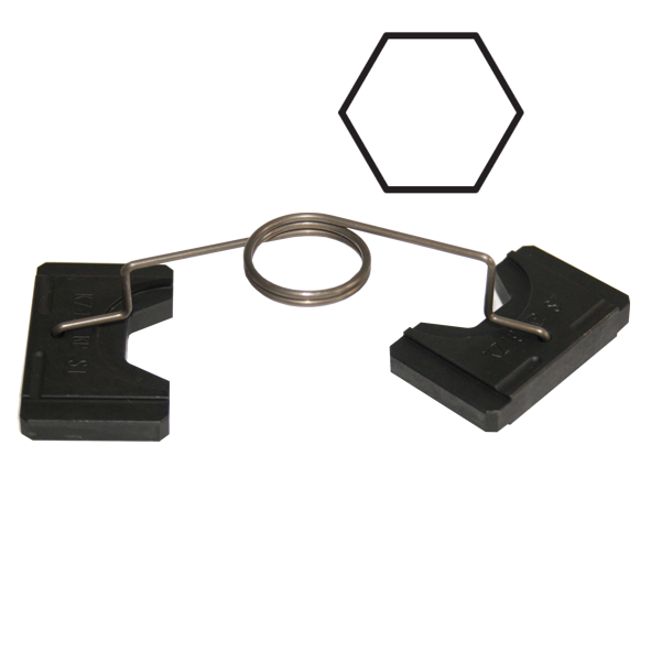 PH-D: Hexagonal crimping insert series "60-D" ("18") for standard tubular cable lugs and connectors (standard version)