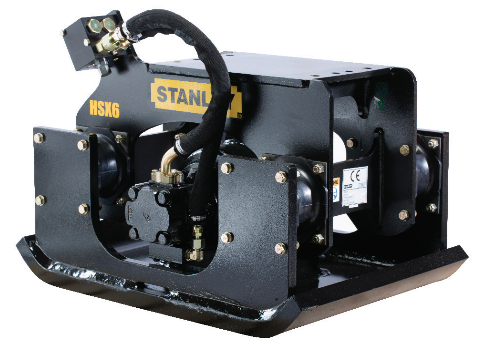 STANLEY HSX6125 - Attachable vibratory plate compactor 385 kg for excavators from 4.5 to 15 tons